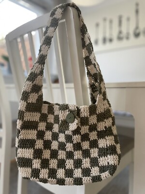 Guess Karierte Taschen Marke Tasche Gehäkelt, Umhängetasche