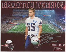 Braxton Berrios NFL Autographed Signed 8x10 Photo AMCo COA 24804