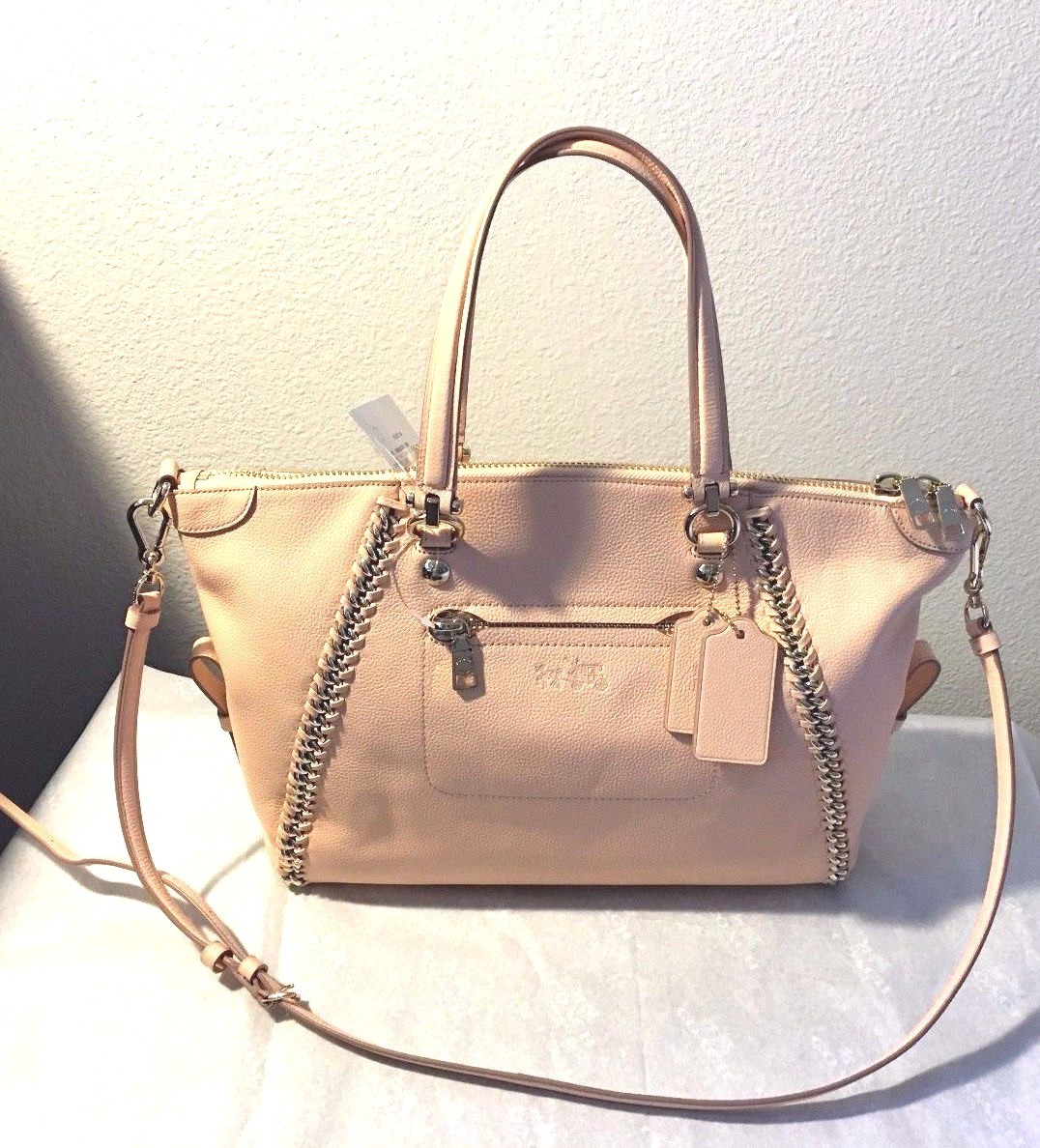 NWT Coach Whiplash Leather Prairie Satchel Apricot F34339 | eBay