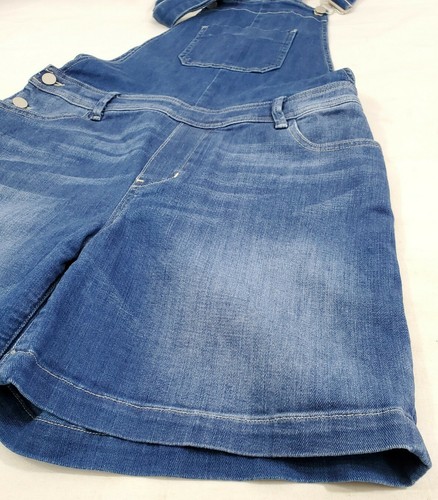 Calvin Klein Jean Short Bib Overalls Shortalls Denim Womens Small Shorts Vintage - Picture 9 of 12