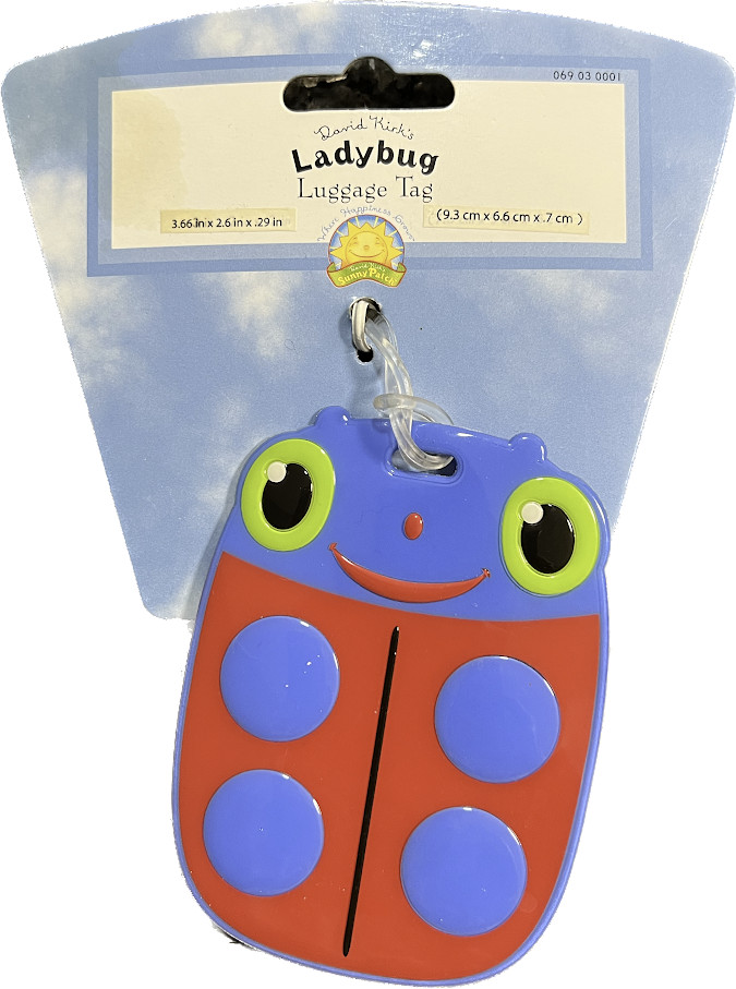 David Kirk's Luggage / ID Tag -  Ladybug 1 pc. New