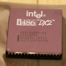 Vintage Intel 486 A80486DX2-66 66 MHz SX911 CPU Tested  Working 35