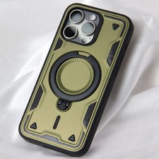 Fr iPhone 15 16 ProMax 16e 2025 Military Grade Magnetic Ring Stand Rugged Case