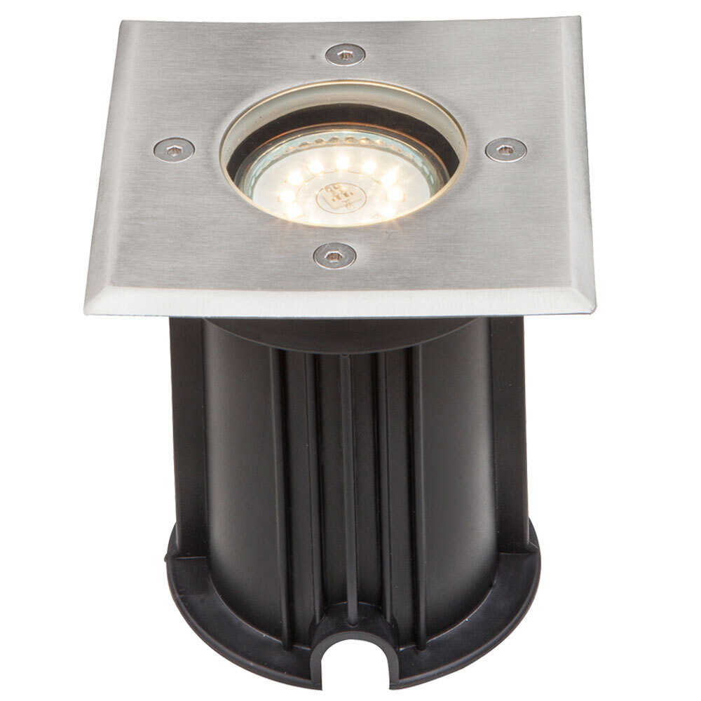 LED Außen Einbau Strahler Terrassen Boden Lampe Edelstahl Hof Leuchte ...
