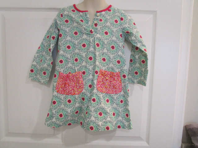 Emerald August Girls Size 4 Green Floral Long Sleeve Dress