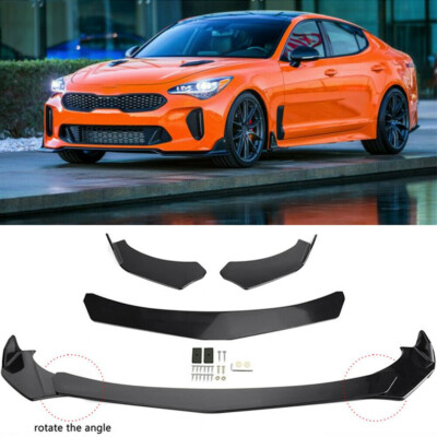 Front Bumper Lip Spoiler Splitter Black For KIA Stinger Forte 2018-2021 Optima A