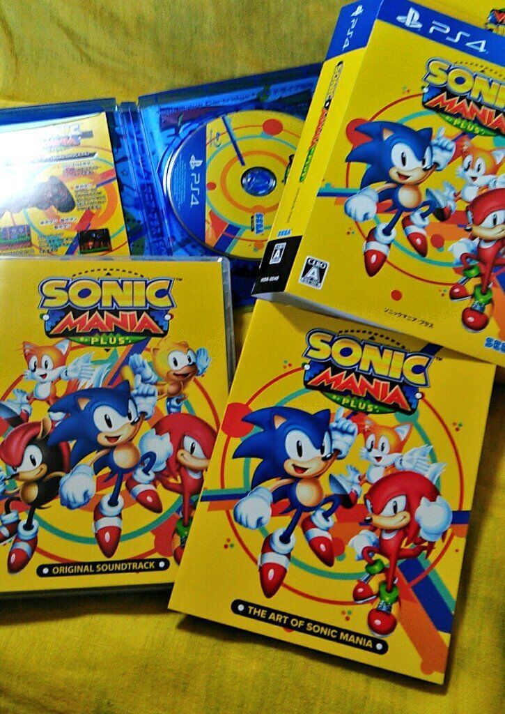 Limited PS4 Sonic Mania Plus + Soundtrack CD Artbook Japan Limited PS4 Sonic Mania Plus + Soundtrack CD Artbook Japan