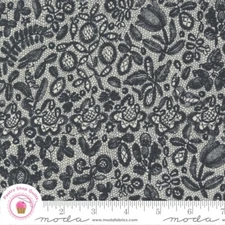 Moda DATE NIGHT 30714 15 Cream Black Dress  Lace Look  BASIC GREY Quilt Fabric