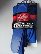 Rawlings Baseball Softball Belt  Socks Combo Small Royal Kids 3Y-5Y Womens 4-6