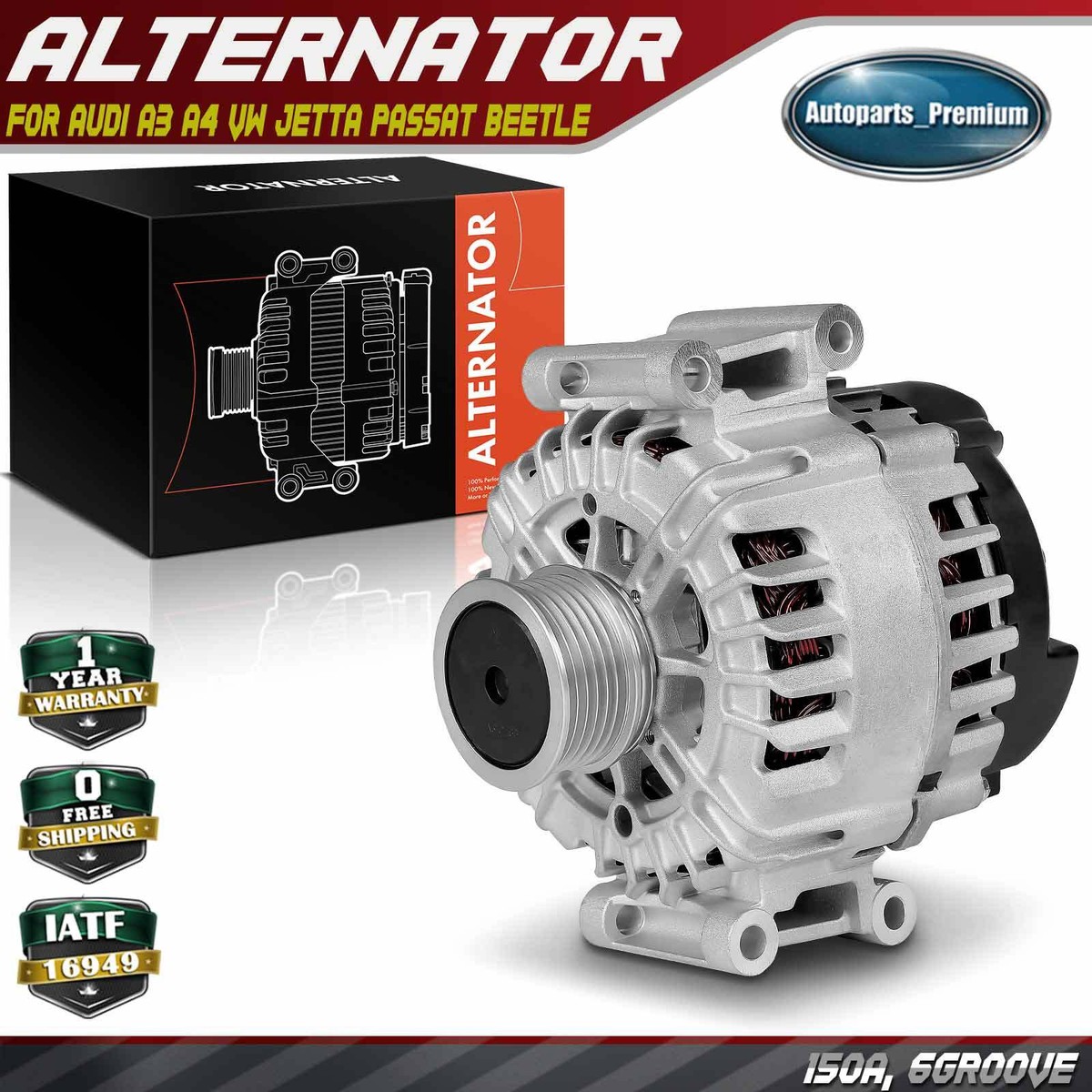 Replacement Parts for <b>Alternator</b> <b>for Audi</b> <b>A3</b> <b>2008-2013</b> <b>A4</b> <b>VW</b