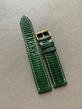 Green Genuine Lizard skin leather watch strap band 16 17 18 19 20 21 22 23 24mm