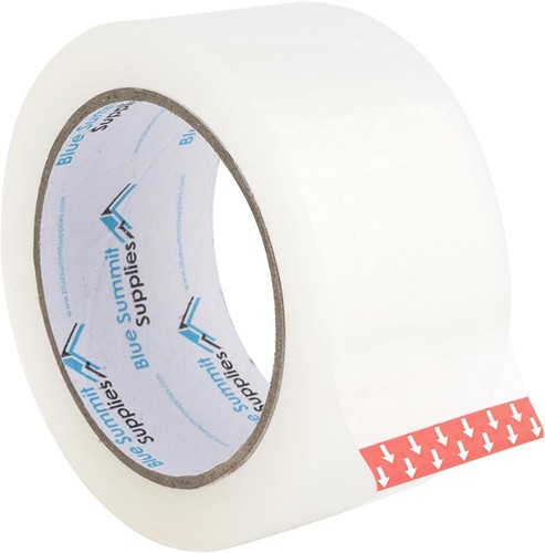 Nastro da imballaggio trasparente resistente confezione da 12 confezioni spessore 2,7 mil 60 iarde spedizione scatole trasloco - Foto 4 di 5