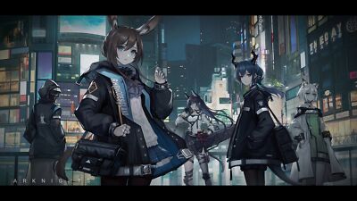 Anime girls arknights amiya doctor chen kaltsit blaze Playmat Game ...
