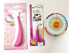 3 szt partia do szycia. Koło śledzące Sewmate, proste szpilki Dezi i rozrzutnik Sewmate