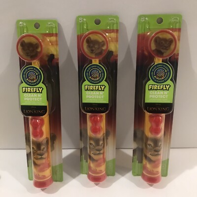 3 Firefly Kid's Electric Rotating Toothbrush Disney The Lion King Soft Bristle 