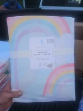 Pottery barn rainbow skies organic Full/Queen size duvet cover
