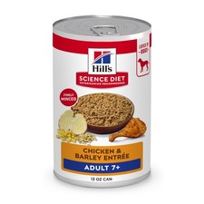Hill's Science Diet 7 Senior Wet Dog Food Chicken Barley Loaf 13oz Case 12
