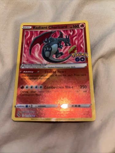 Pokémon TCG Radiant Charizard Holo Card Pokemon Go, 011/078, NM/M Condition