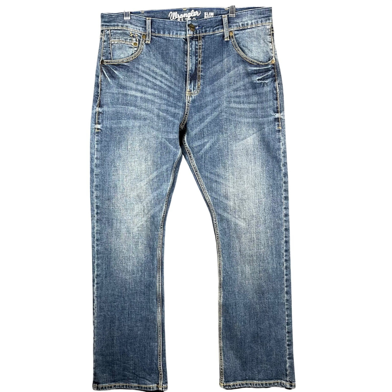 S 34x32 Blue Medium Wash Western Cowboy
