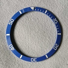 34mm Blue Ceramic bezel insert For Seiko Rolex Tudor Divers Watch
