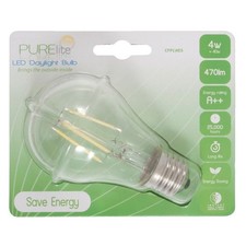 PURElite Bulb: Natural Daylight: 4w: Screw Fitting: LED: Pack of 4