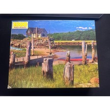 NEW Vintage Golden 1000 Piece Jigsaw Puzzle of New England Dock 4777-48 Sealed