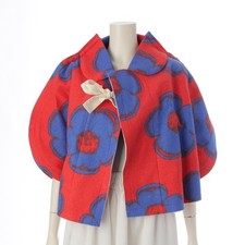 COMME des GARCONS AD2012 felt 2D Flat Flower Print tailored jacket GJ-J024 R...