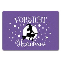 Vorsicht Hexenhaus FußMatte In 35X50 Cm Ohne Rand