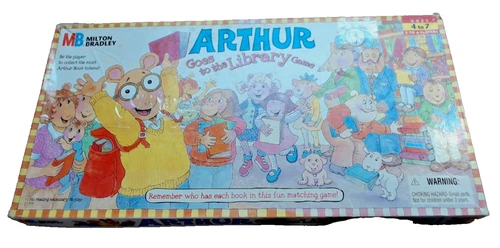 VINTAGE ARTHUR Goes To The Library Game Milton Bradley * PRISTINE * COLLECTABLE