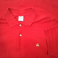brooks brothers polo shirt mens large slim fit red 100 cotton