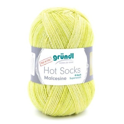 Gründl Wolle Hot Socks Malcesine 4-fach 100 g zitronat multicolor  Wolle
