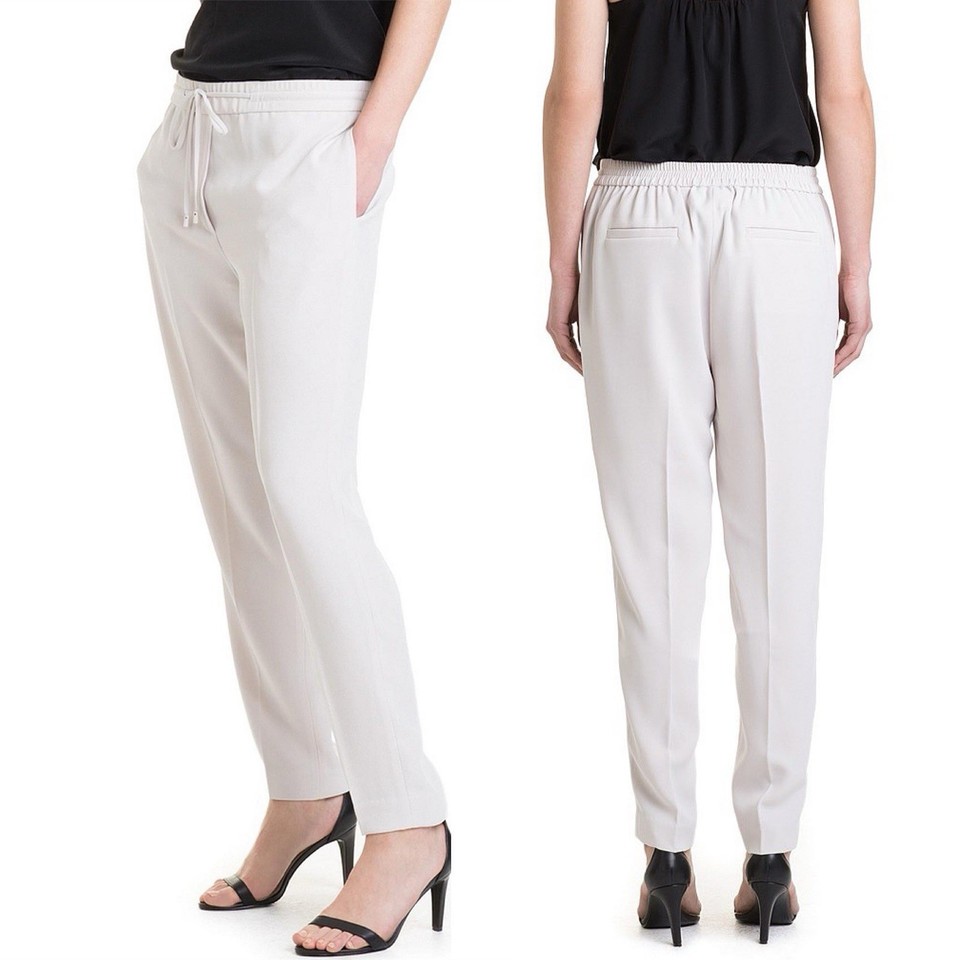 Country Road Pants Womens 10 Tailored Jogger Tapered Crepe Drawstring Casual