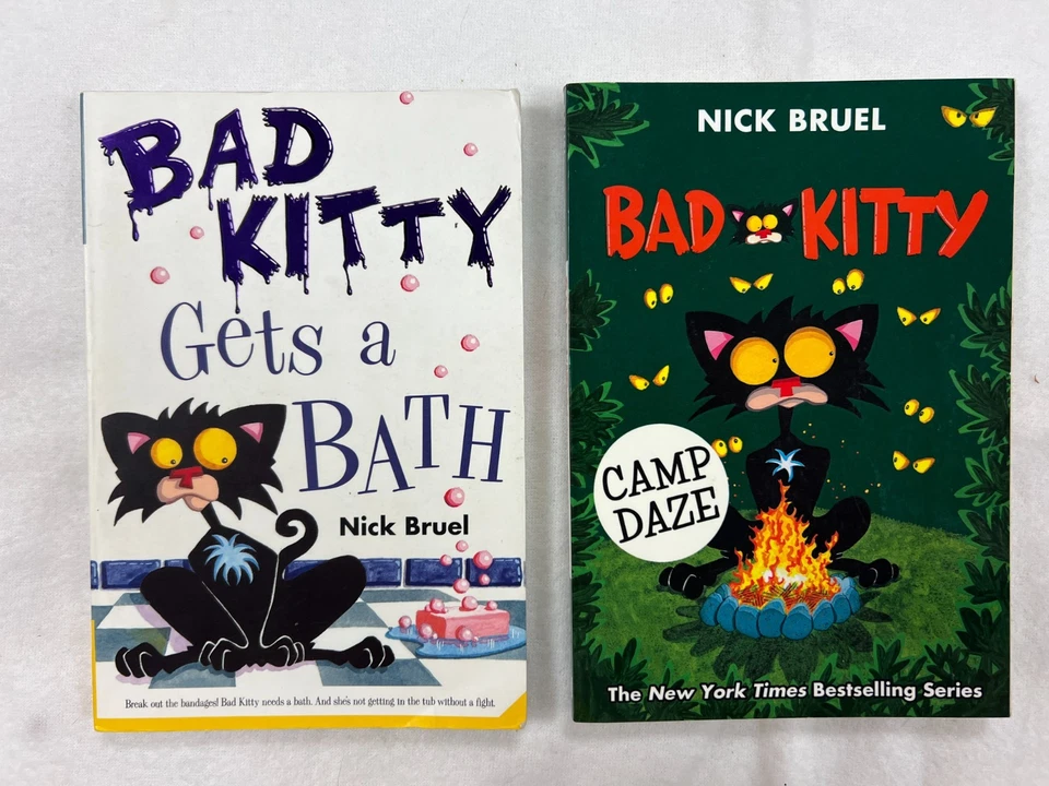 6 BAD KITTY Books- Bath, President, Birthday, School, Camp & Puppy Foto 2 de 4
