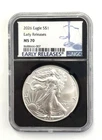2026 1 oz Silver American Eagle $1 MS 70 Early Release Fine Silver NGC #628-7