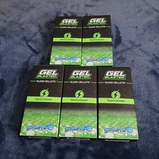 5x Gel Blaster Gellets Electric Green 10,000 Per Package Sealed New 