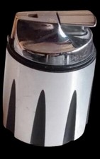 1950s Ronson Brutalist Lighter, Brushed Aluminum Works