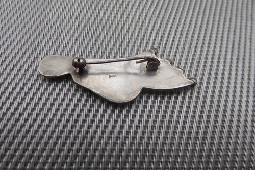 Brosche Silber mit lila Amethyst mit Schlange Jugendstil ? - Bild 7 von 11