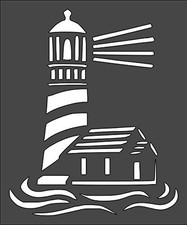 Rubstamper Lighthouse Logo Stencil Reusable Sturdy Flexible Clear Plastic...