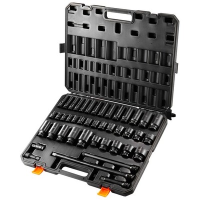 1/2 Drive 43-PC SAE 3/8-1-1/2in Impact Socket Set Cr-Mo