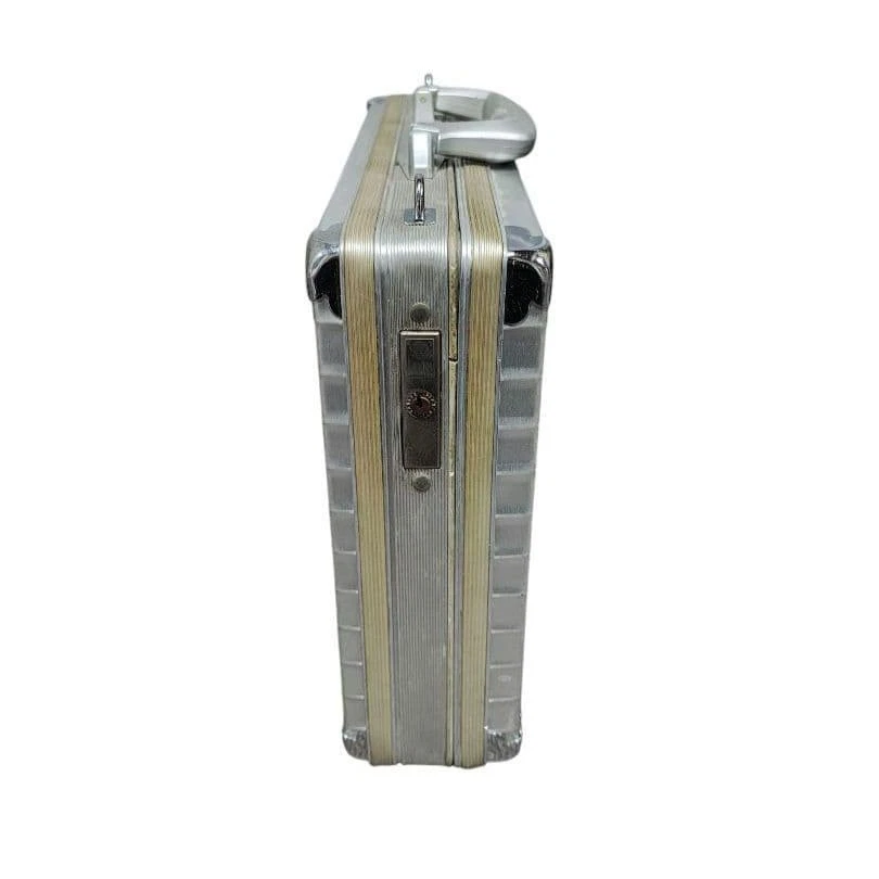 RIMOWA Valigetta con attacco in alluminio valigetta argento vintage - Immagine 3 di 4
