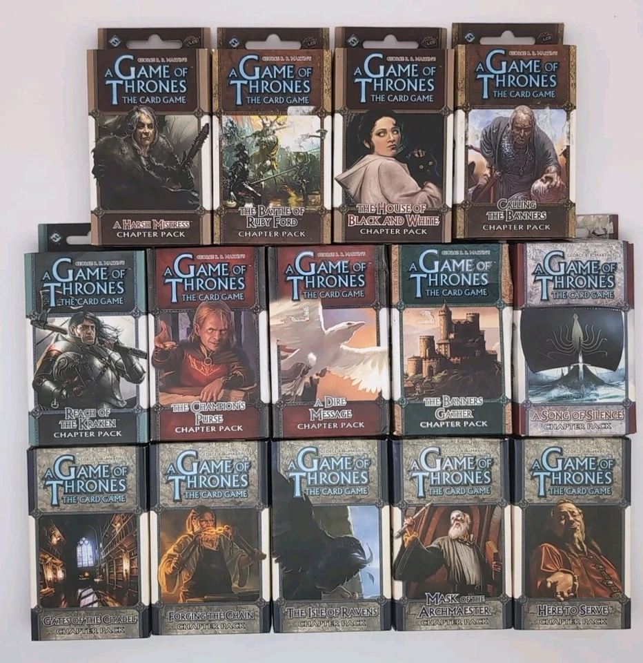 LOTE DE 14: A Game of Thrones the Card Game PACKS DE CAPÍTULOS GRAN FORMA Foto 2 de 4