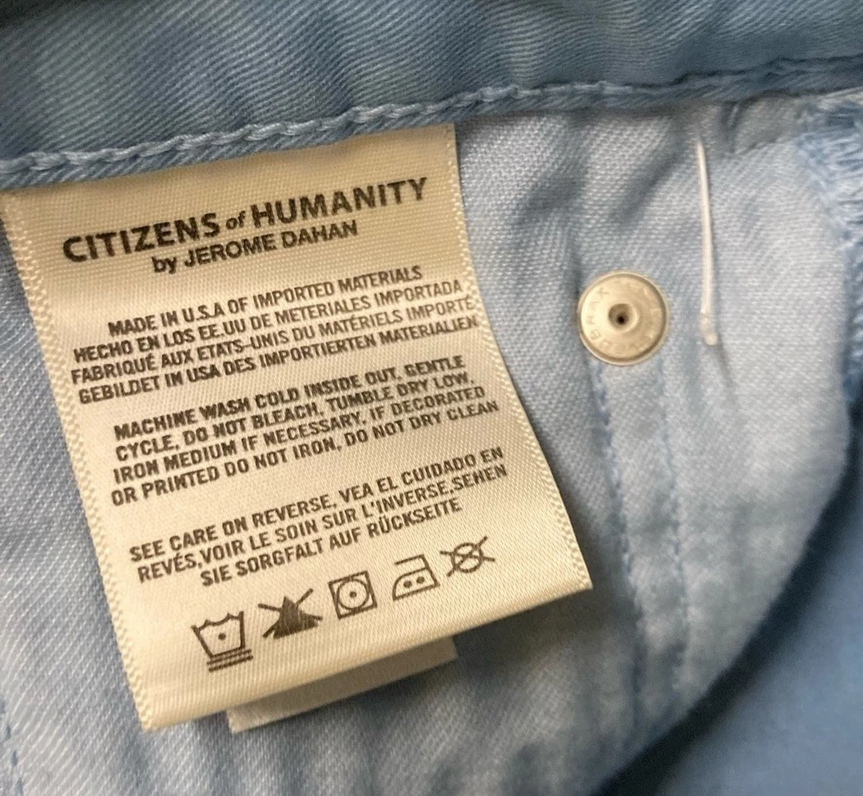 Pantalones chinos Citizens Of Humanity para hombre 33 (se adapta a 35x31) azul chino Foto 3 de 4