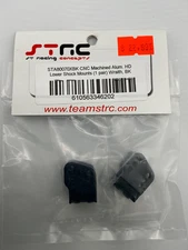 STRC CNC Machined HD Aluminum Lower Shock Mounts For Wraith Black