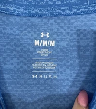 New Under Armour Medium Men’s Short Sleeve Blue Rush Loose Workout Shirt NWT