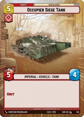 Occupier Siege Tank (Hyperspace) (428/621) Spark of Rebellion NM