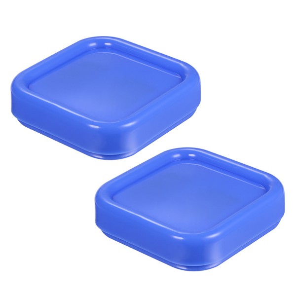 2Stks Nadelkissen Quadrat Magnet NäHstifthalter Aufbewahrungskoffer Blau-image