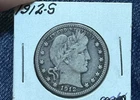 1912 S VG Barber Quarter Better Date