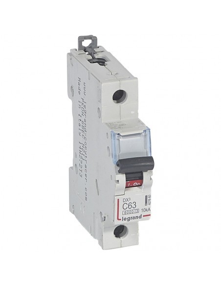 Disjoncteur DX³6000 à vis 1 Pôle 230V à 400V 63A courbe C 1 module LEGRAND 40766