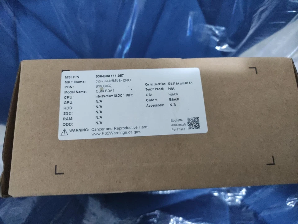 PC MSI Cubi N JSL-026BEU Intel Pentium N6000 RAM 8GB SSD M2 128GB Windows 10 - Immagine 4 di 4