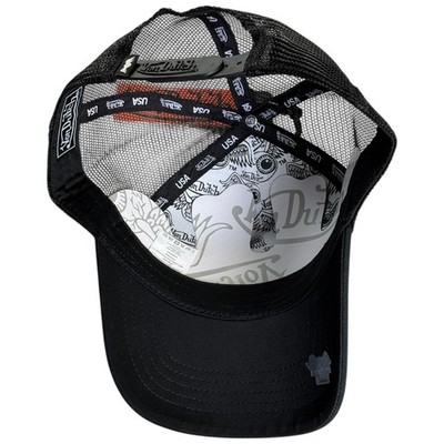 Von Dutch Hat (TRIPLE BLACK Y2K) Style Trucker Mesh SnapBack  display picture 1
